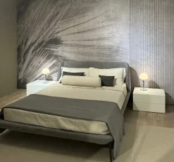 NovaMobili Letto design con giroletto Velvet a prezzo ribassato- Letti