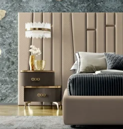 Letto design con giroletto Letto luxury maxi testata a prezzo scontato^Md work Outlet