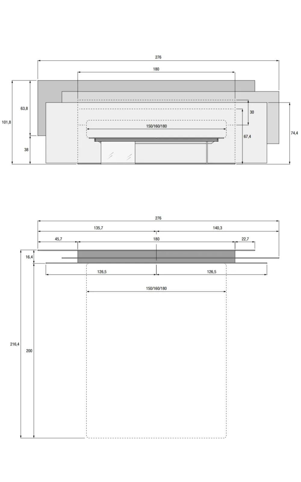 Discount Letto design con piedini Vele_bed a prezzo ribassato Letti