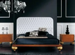 Artigianale Letto design con piedini Modello milano-roma a prezzo ribassato- Letti