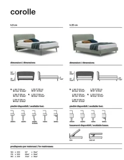 Bolzan Letto design Corolle con un ribasso del 28%- Letti