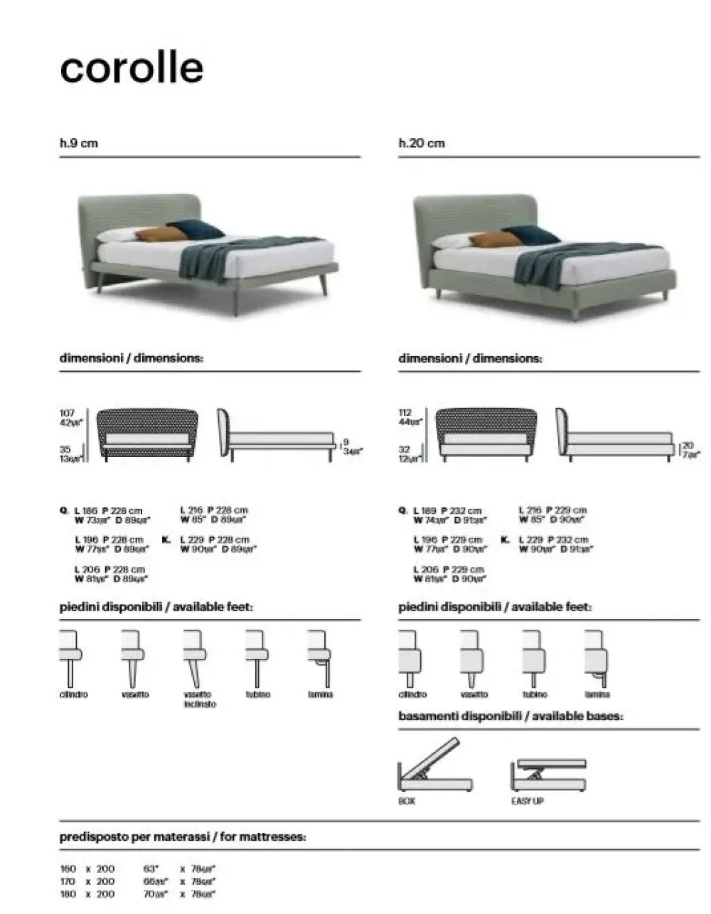 Bolzan Letto design Corolle con un ribasso del 28%- Letti