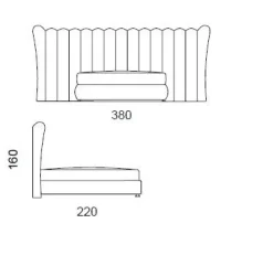 Letto design Letto luxury maxi italy con un ribasso esclusivo^Md work Outlet