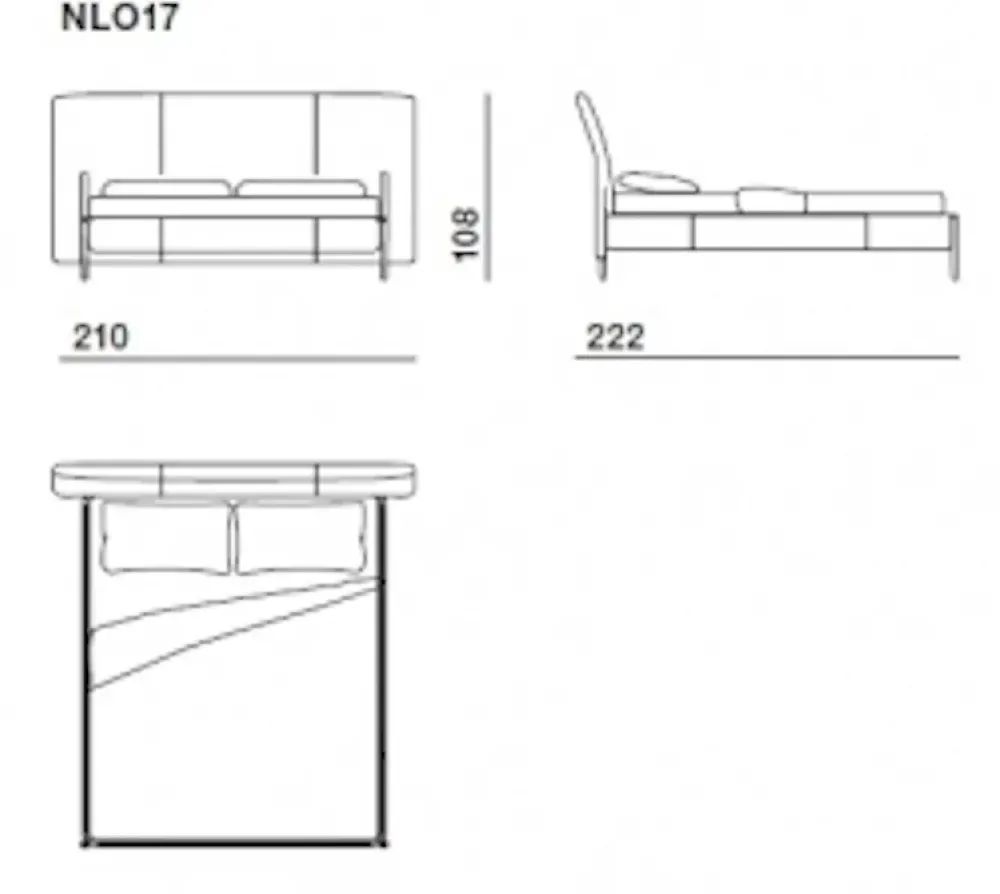 Molteni & C Letto design Nick con uno sconto del 50%- Letti