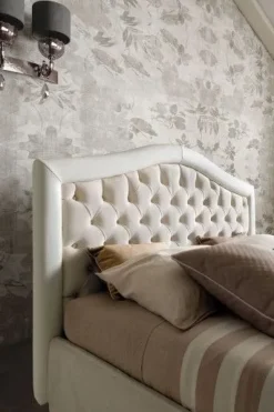 New Letto imbottito con contenitore Dama  a prezzo scontato Letti