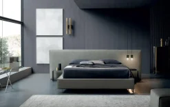 New Letto imbottito con contenitore 200 x 200  a prezzo ribassato Letti