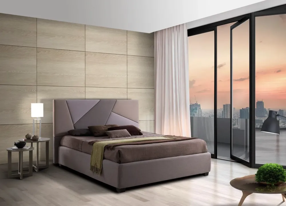 Collezione esclusiva Letto imbottito con contenitore Plot Artigianaletti a prezzo ribassato- Letti