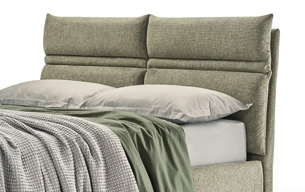 Letto imbottito con contenitore Linus a prezzo scontato Letti