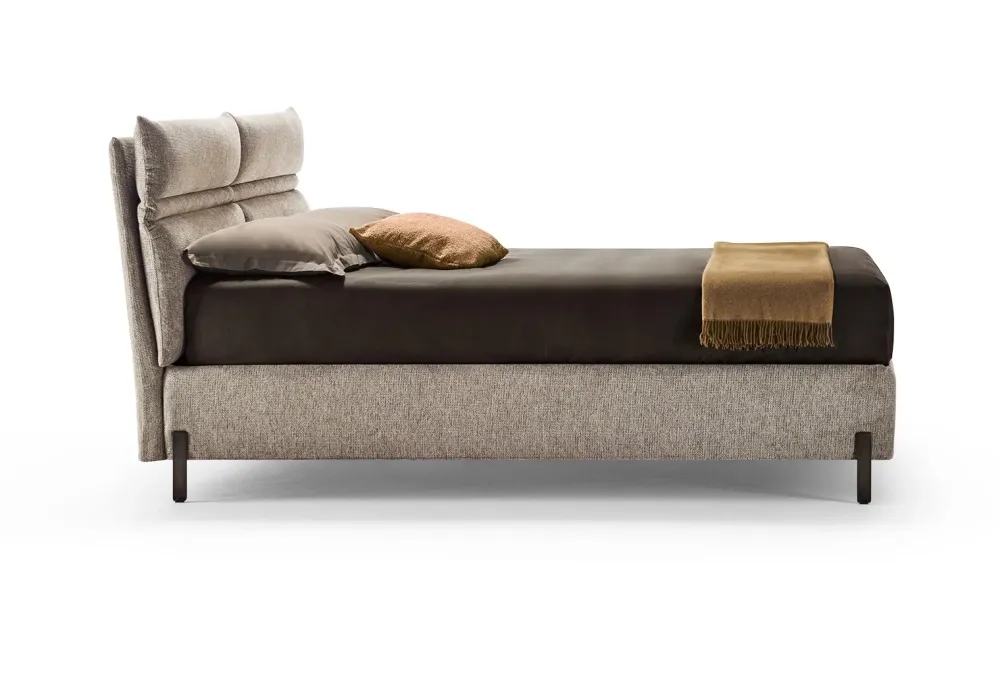 Letto imbottito con contenitore Linus a prezzo scontato Letti