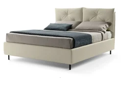 New Letto imbottito con contenitore Francisco pronta consegna  a prezzo scontato Letti