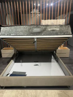 Bside Letto imbottito con contenitore Fun double compact  a prezzo ribassato- Letti