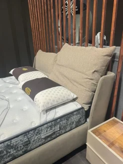 Bside Letto imbottito con contenitore Fun double compact  a prezzo ribassato- Letti