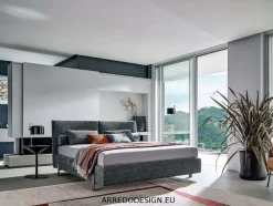 Letto imbottito con contenitore Book a prezzo scontato Letti