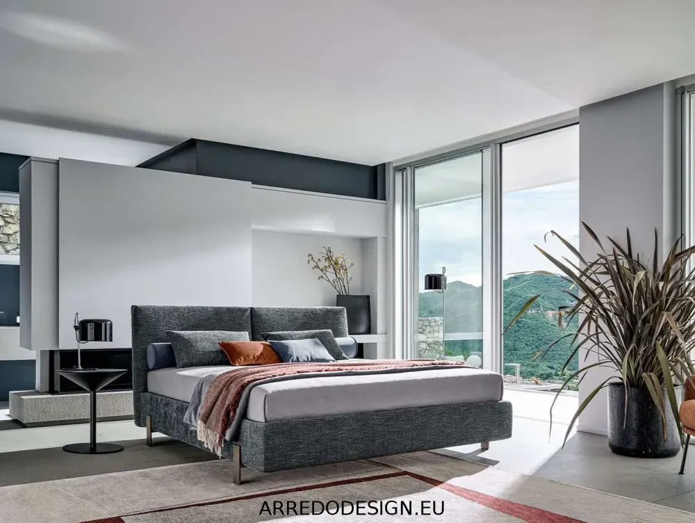 Letto imbottito con contenitore Book a prezzo scontato Letti