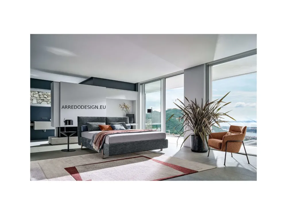 Letto imbottito con contenitore Book a prezzo scontato Letti