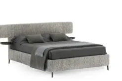 New Letto imbottito con contenitore Berge' a prezzo scontato Letti