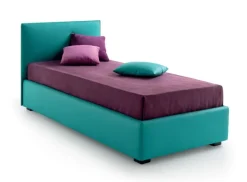 Samoa Letto imbottito con contenitore Piping  a prezzo ribassato- Letti