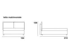 Clearance Letto imbottito con gambe Pegaso  a prezzo ribassato Letti