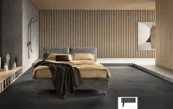 Samoa Letto imbottito con giroletto Form compatto  a prezzo scontato- Letti