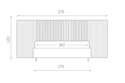 Letto imbottito con giroletto Letto maxi testata international  parigi  a prezzo scontato^Md work