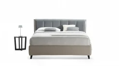 Rosini Letto imbottito con giroletto Dionisio cover mood a prezzo scontato- Letti