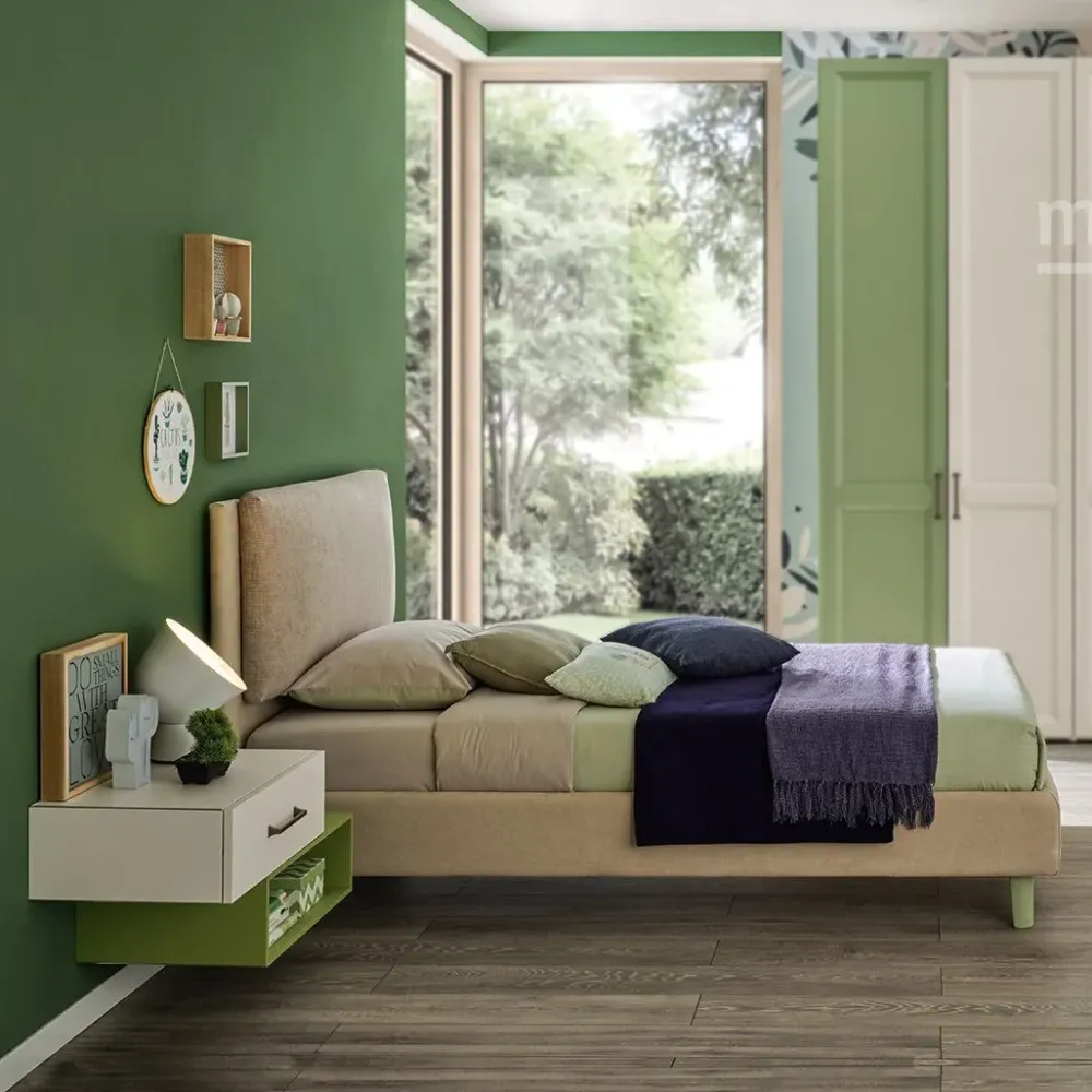 Letto imbottito con giroletto Letto plane pillow Moretti compact a prezzo ribassato^Moretti Compact Camerette Clearance