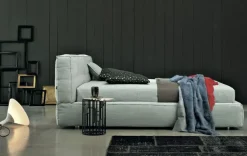 Letto imbottito con giroletto Academy soft  a prezzo ribassato^Twils Outlet