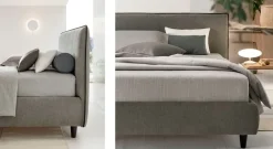 Clearance Letto imbottito con giroletto Dalia  a prezzo scontato Letti
