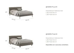 Clearance Letto imbottito con giroletto Dalia  a prezzo scontato Letti