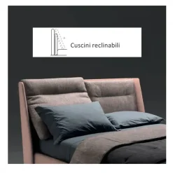 Letto imbottito con piedini Join *  a prezzo scontato Letti