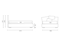 Stilfar Italia Letto imbottito modello Fantasy: contatta il venditore per scoprire il prezzo- Letti