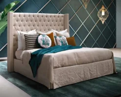 Md work Letto imbottito modello Letto maxi vari rivestimenti di scontato 45%- Letti