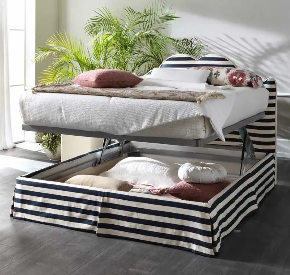 Md work Letto imbottito modello Letto luxury doppio contenitore di scontato 50%- Letti