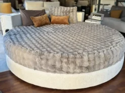 Clearance Letto imbottito modello Letto rotondo cristal high-tech tessuto di scontato 48% Letti