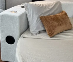 Clearance Letto imbottito modello Letto rotondo cristal high-tech tessuto di scontato 48% Letti