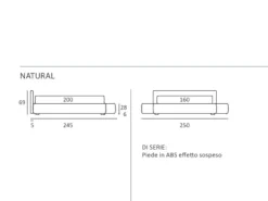 Letto imbottito modello Natural di scontato 35%^Samoa Clearance
