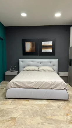 Letto imbottito modello Roger di scontato 50%^Giessegi Hot