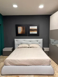 Letto imbottito modello Roger di scontato 50%^Giessegi Hot