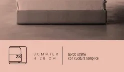Biba Salotti Letto imbottito modello Teo * di scontato 30%- Letti