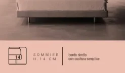 Biba Salotti Letto imbottito modello Teo * di scontato 30%- Letti