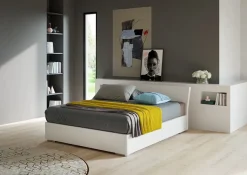 Letto in laccato con contenitore Letto-matrim. mod.colorado con box-cont.-scontato del 30%  a prezzo scontato^Giessegi Outlet