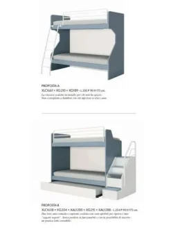 ZG Mobili Letto in laccato con gambe Letto a castello  a prezzo ribassato- Letti