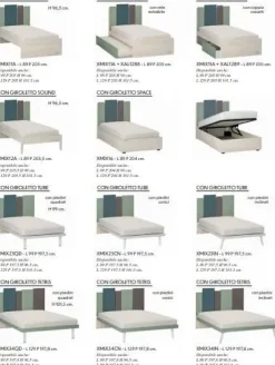 Letto in legno con gambe Mix  a prezzo scontato^ZG Mobili Discount