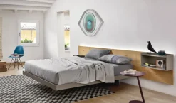 Letto in legno con gambe Letto effetto sospeso  a prezzo ribassato^Sangiacomo Clearance