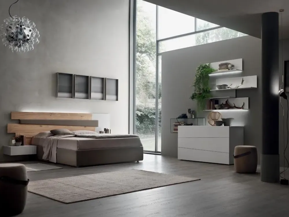 Letto in legno con gambe Scudo Maronese a prezzo ribassato^Maronese ACF Sale