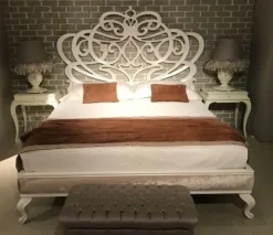 Letto in legno con giroletto Nuveau  a prezzo ribassato^Giusti Portos