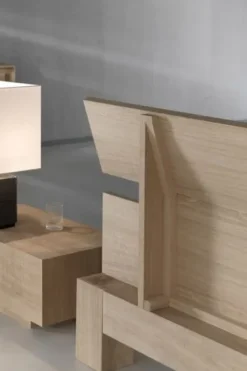 Md work Letto in legno con giroletto Letto in pieno rovere spazzolato  a prezzo ribassato- Letti