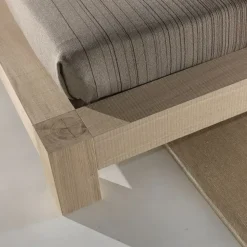 Md work Letto in legno con giroletto Letto in pieno rovere spazzolato a prezzo ribassato- Letti