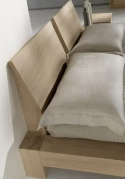 Md work Letto in legno con giroletto Letto in pieno rovere spazzolato a prezzo ribassato- Letti