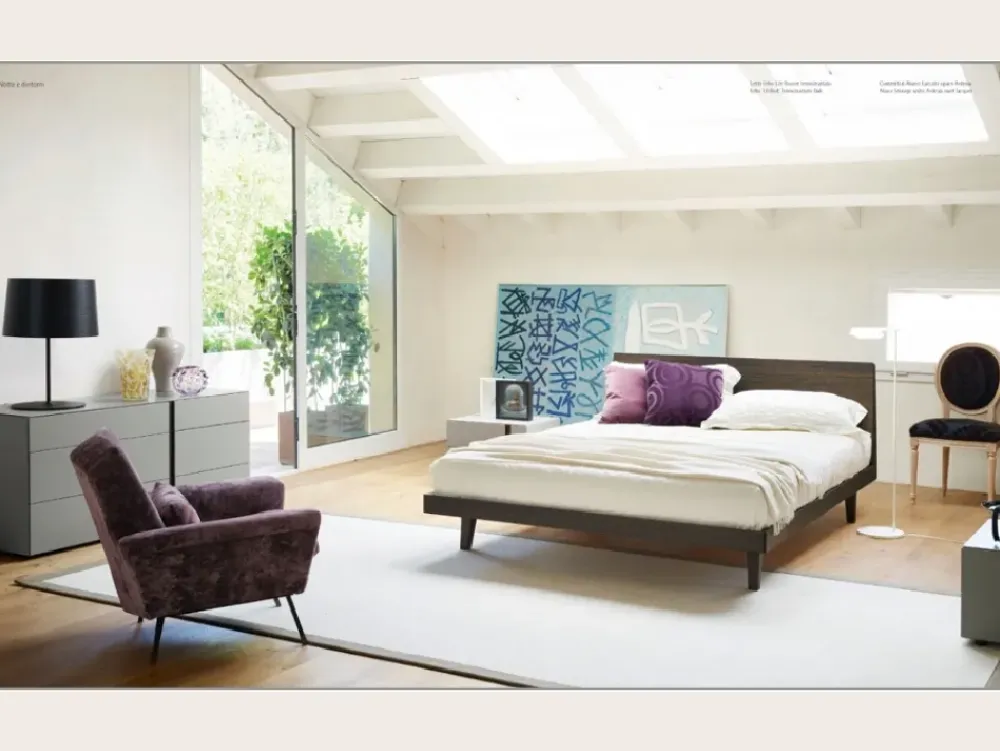 Sangiacomo Letto in legno con giroletto Febo a prezzo ribassato- Letti